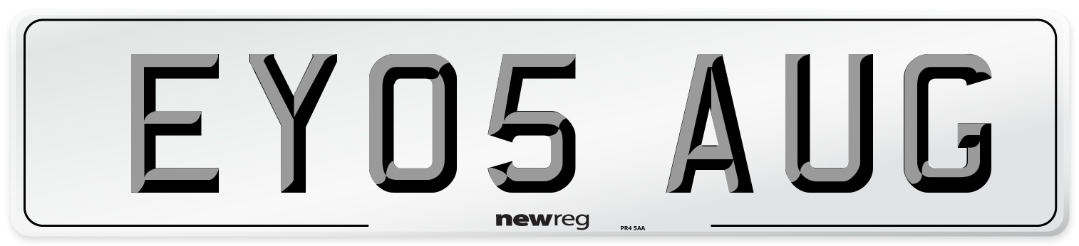 EY05 AUG Number Plate from New Reg